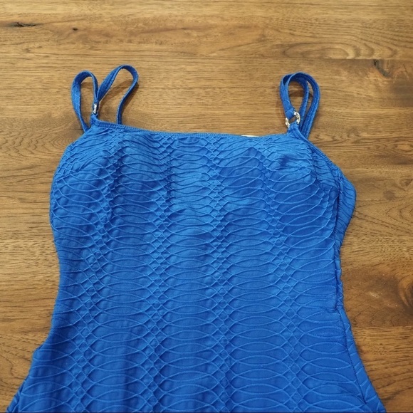 La Blanca sz 8 blue swirl one piece swimsuit - Picture 9 of 16